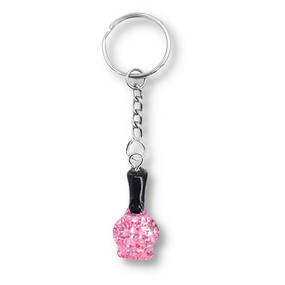 Sparkly Nail Polish Keyring (Various Colours)