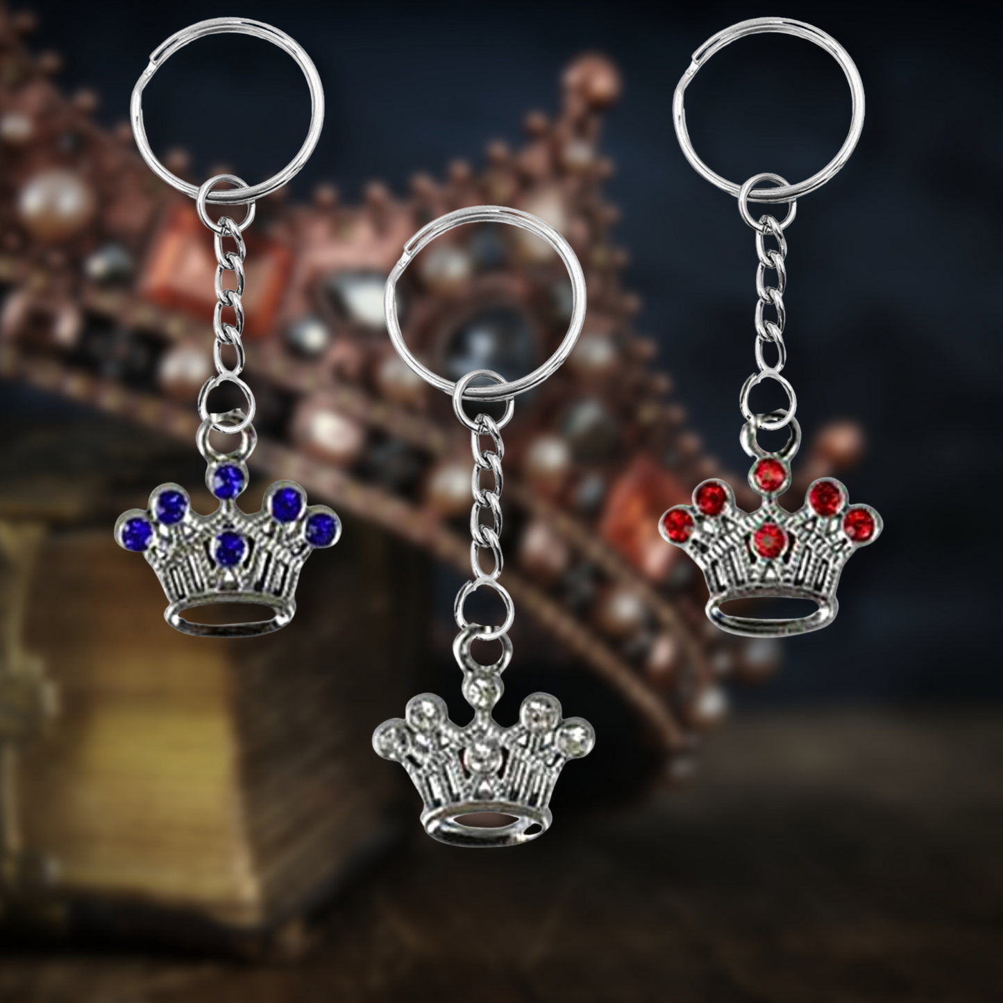 Crown Keyring (Various Colours)