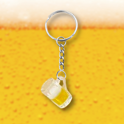 Beer Glass Keyring (Various Colours)