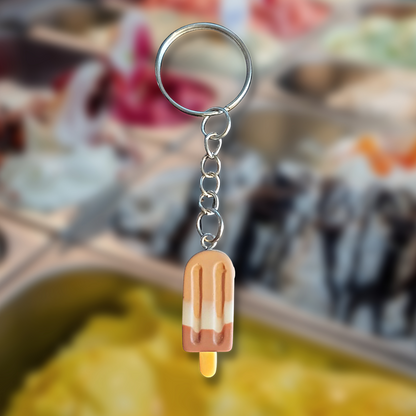 Brown Ice Cream Keyring