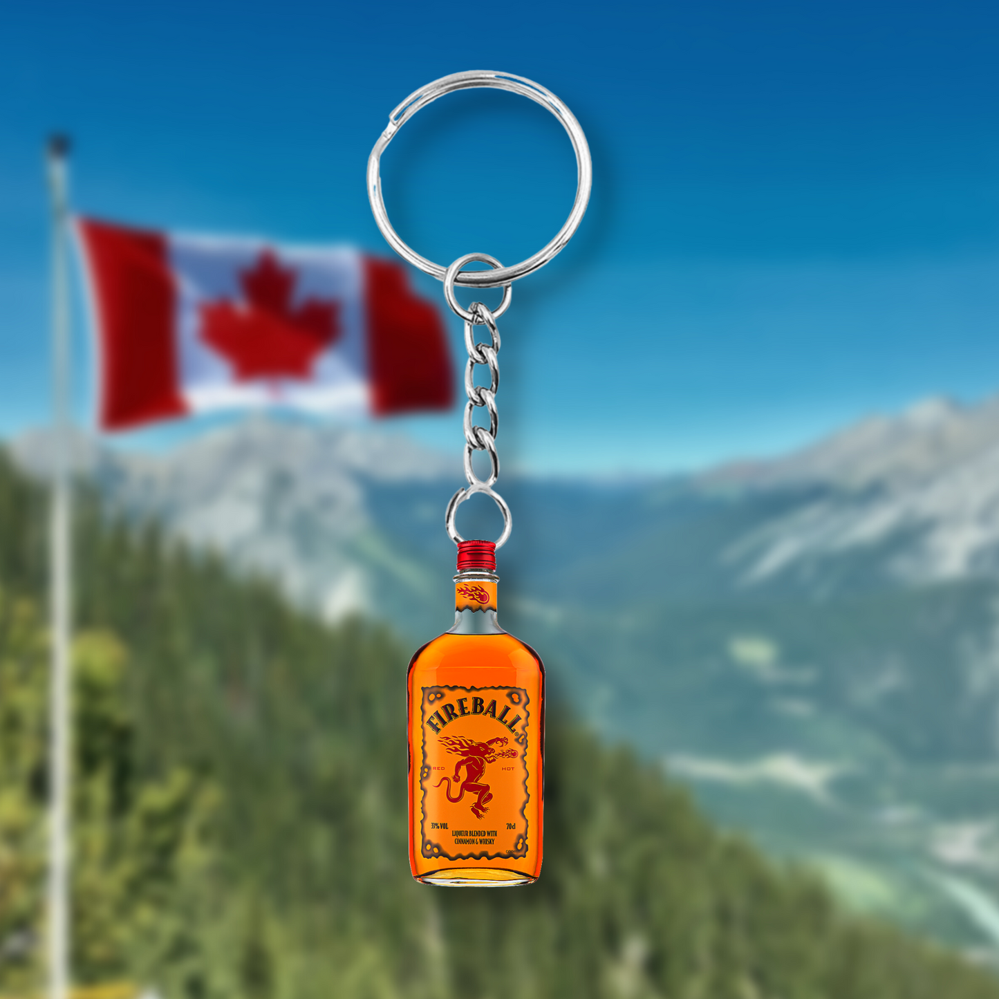 Fireball Keyring