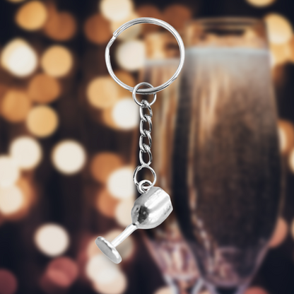 Champagne Glass Keyring