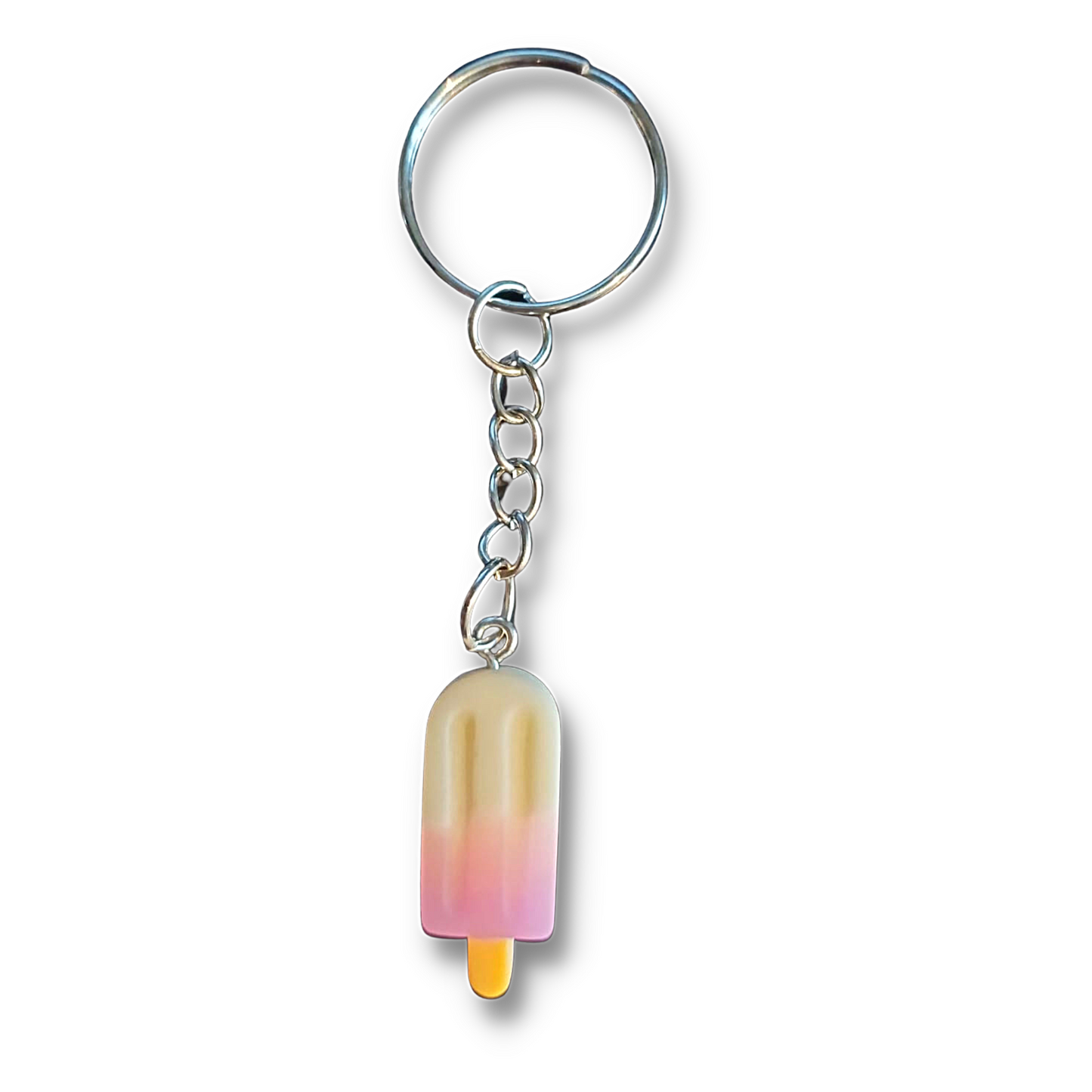 White Ice Cream Keyring