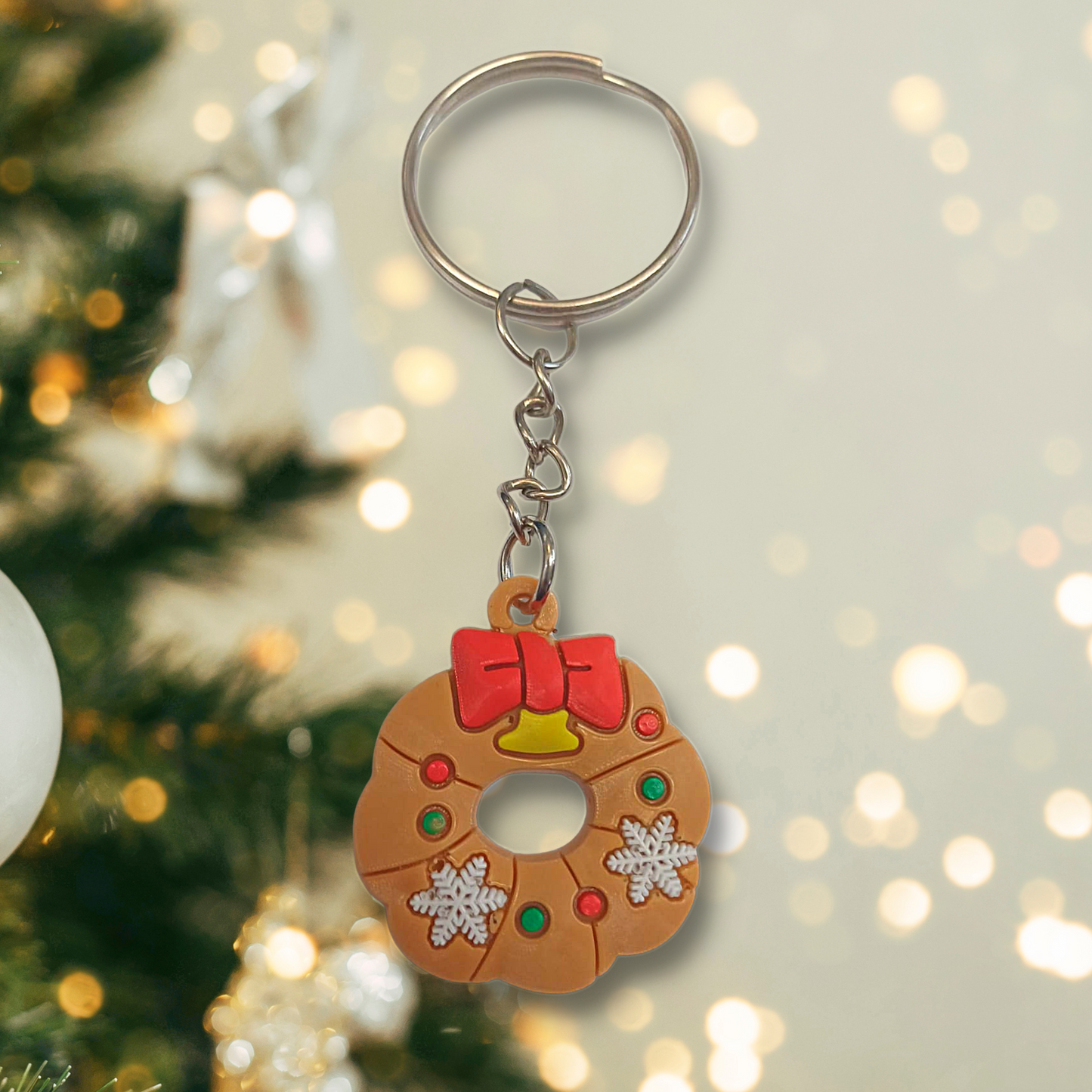 Christmas Wreath Keyring