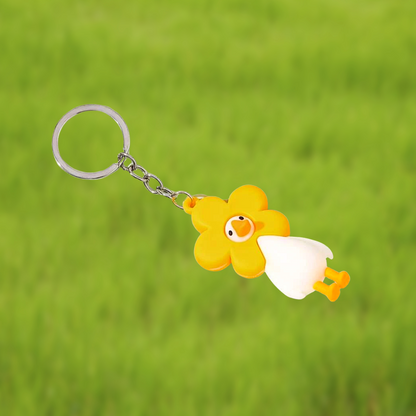 Flower Ducky Keyring