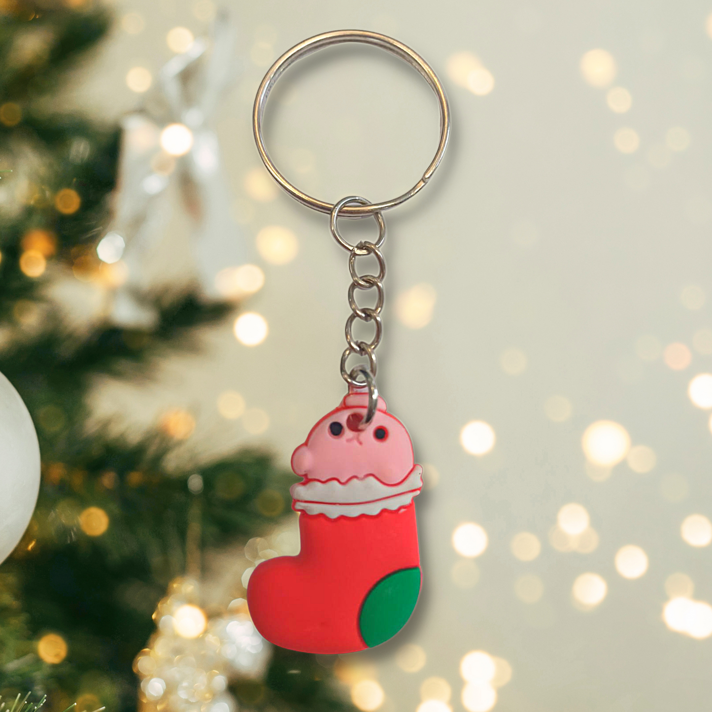 Jolly Christmas Stocking Keyring