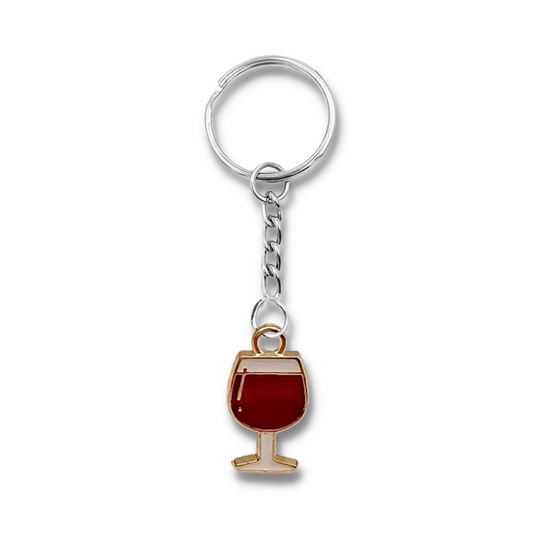 Glass Of Wine Keyring