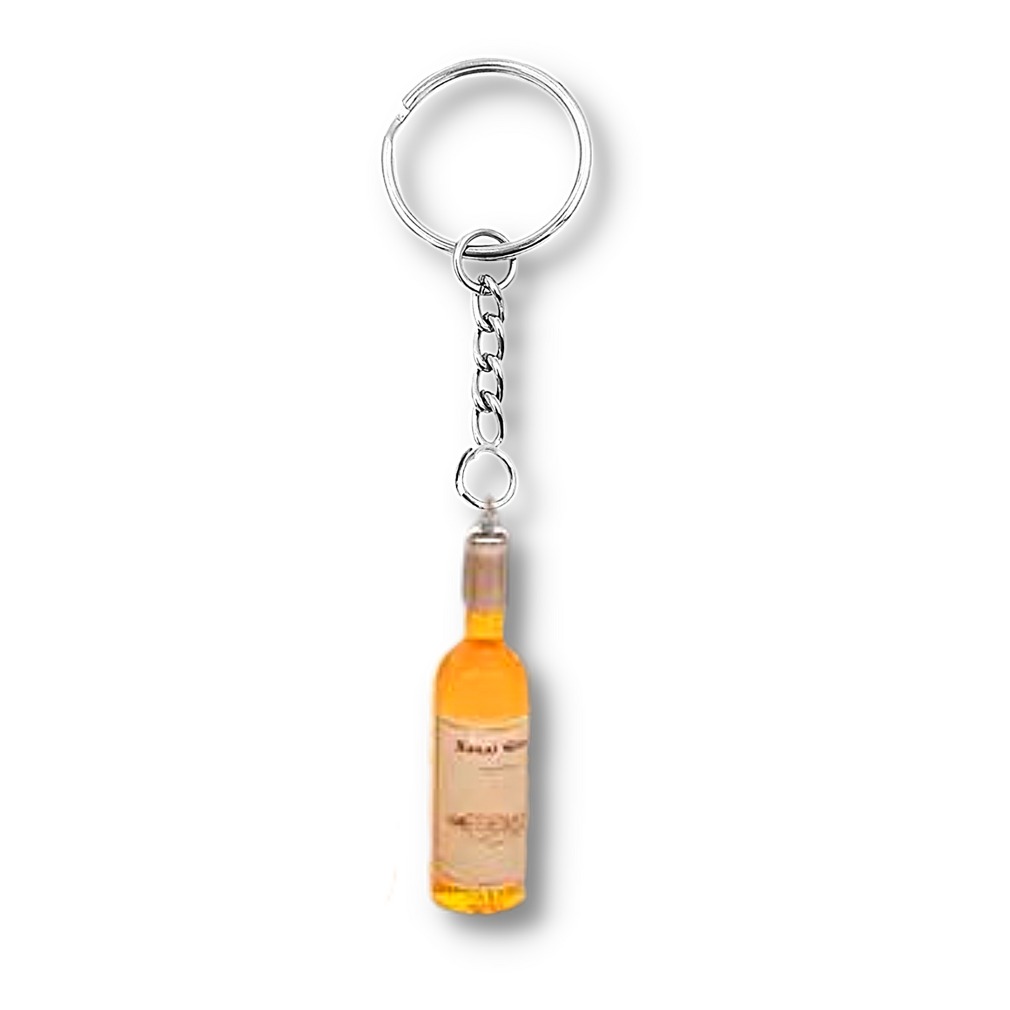 Vintage Wine Bottle Keyring (Various Colours)