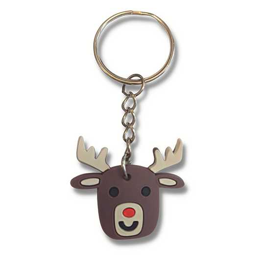 Happy Reindeer Keyring