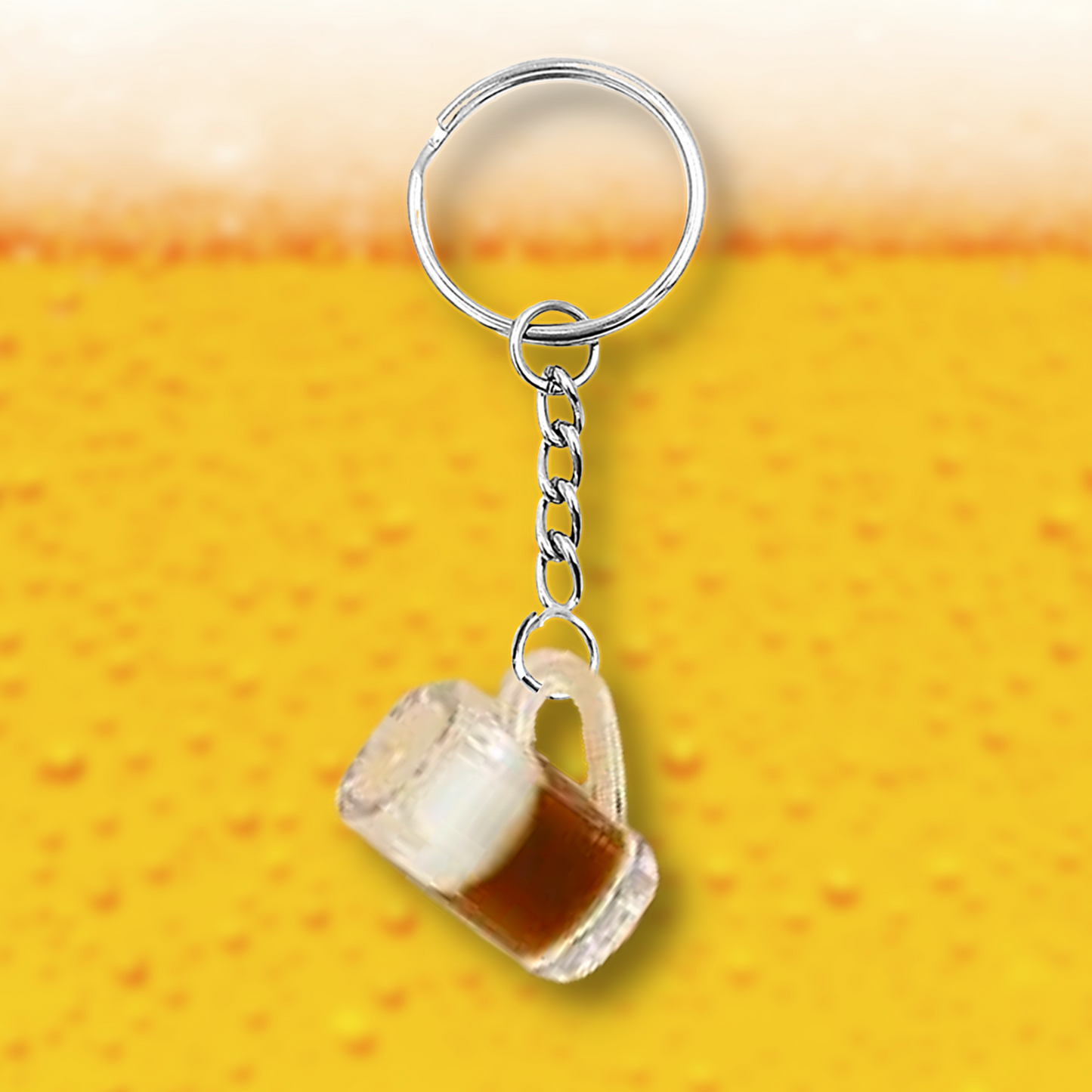 Beer Glass Keyring (Various Colours)