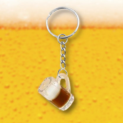 Beer Glass Keyring (Various Colours)