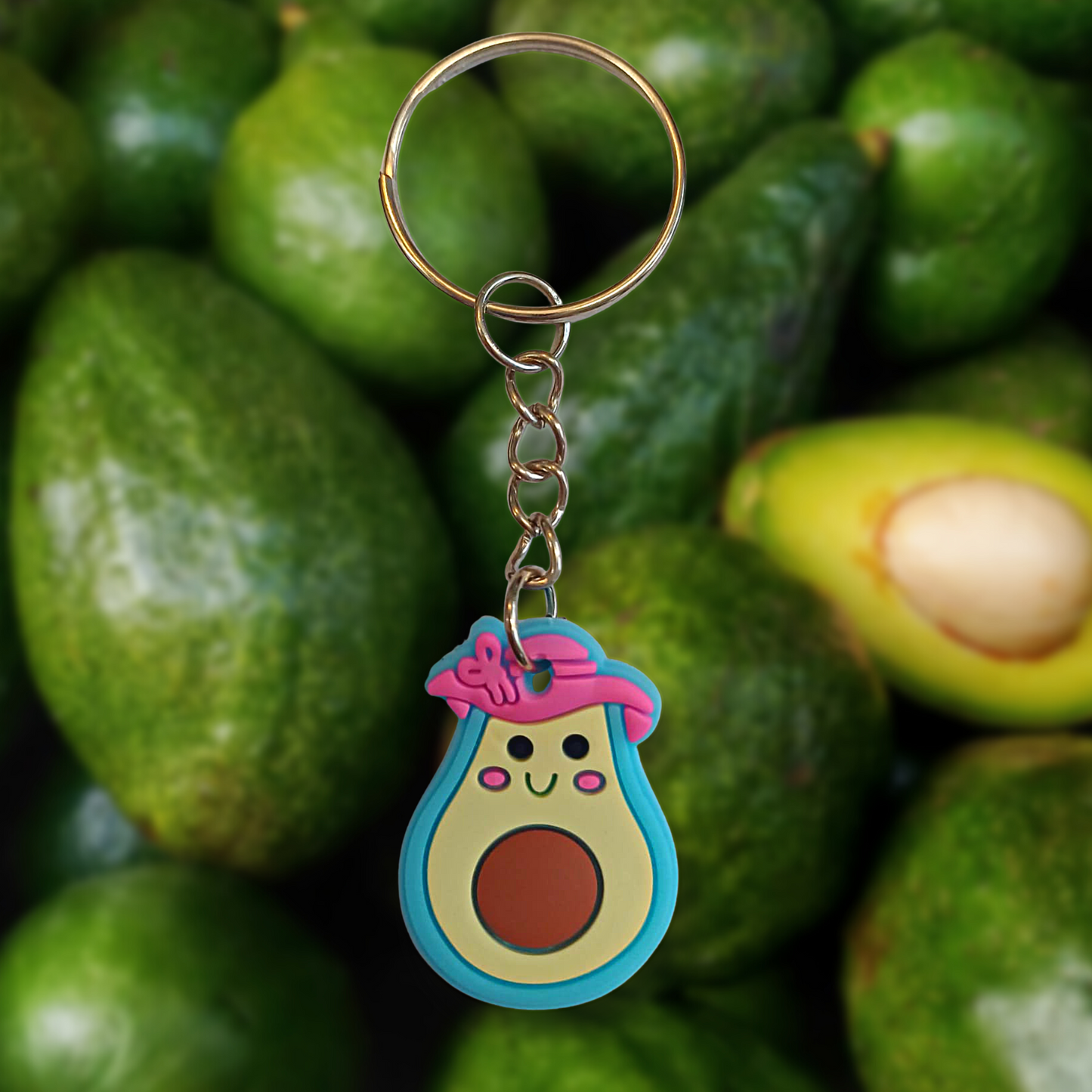 Blue Avocado Keyring