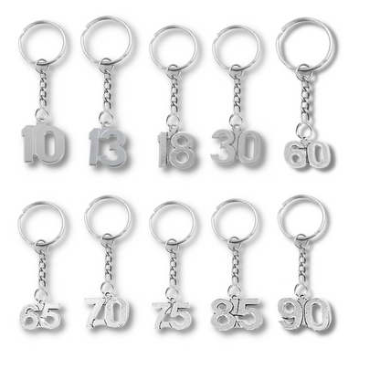 Number Keyrings (Various Types)