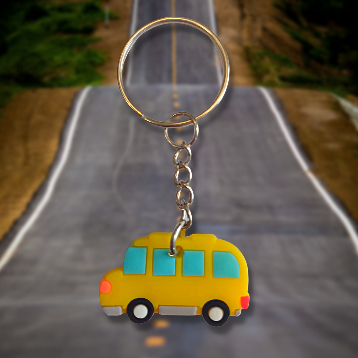 Yellow Car Keyring