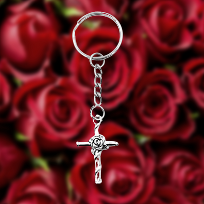 Rose Cross Keyring