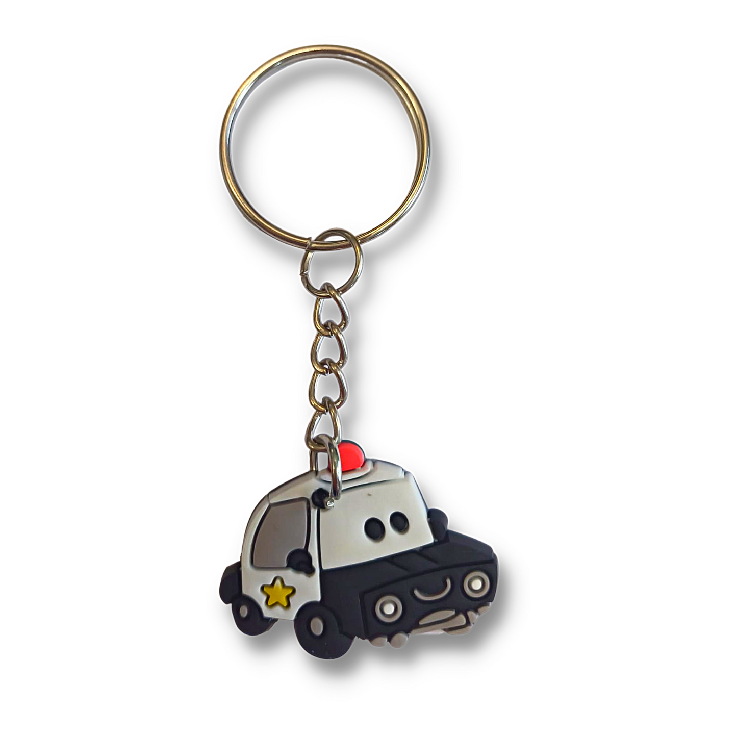 Cartoon Police Car Keyring