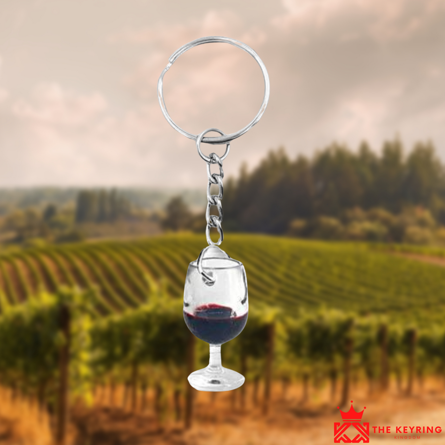 Wine Glass Keyring