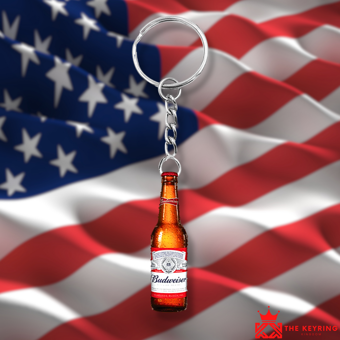 Budweiser Bottle Keyring