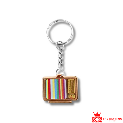 Retro TV Keyring