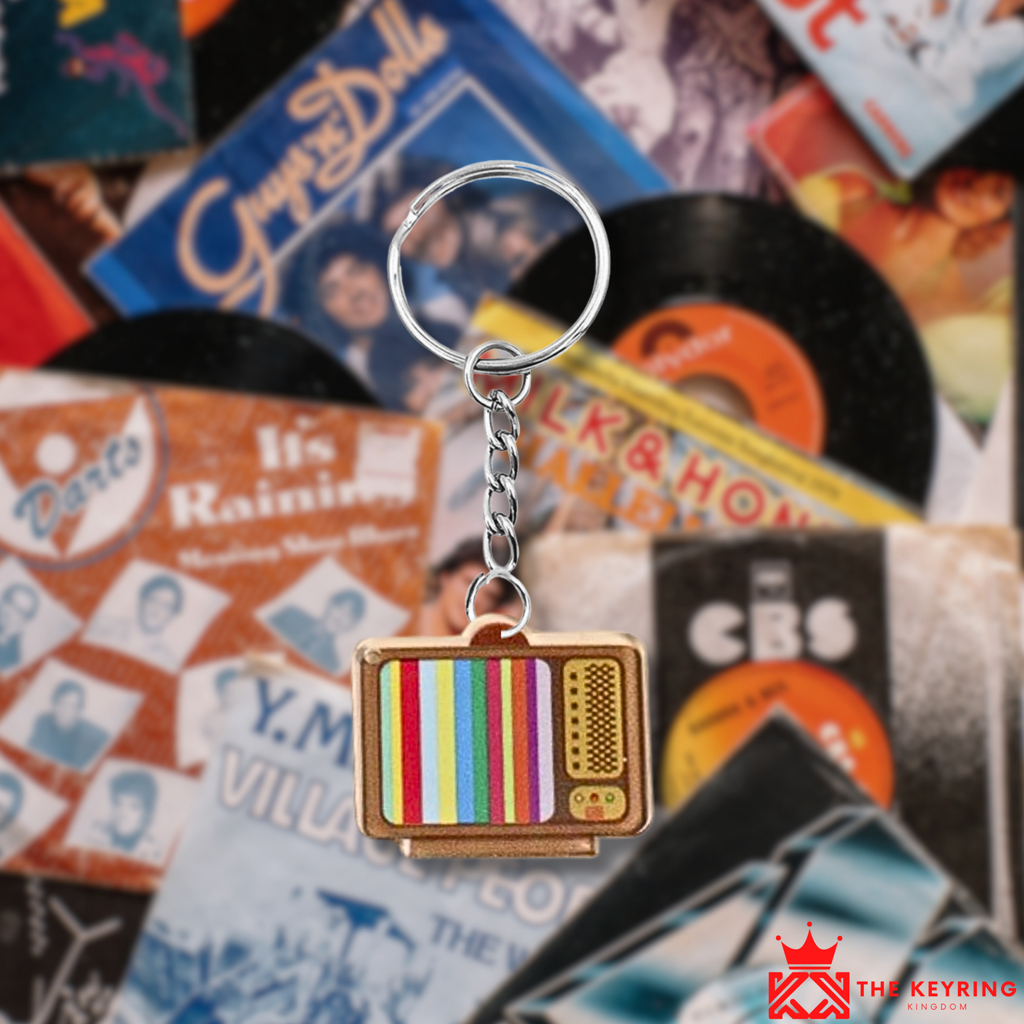 Retro TV Keyring