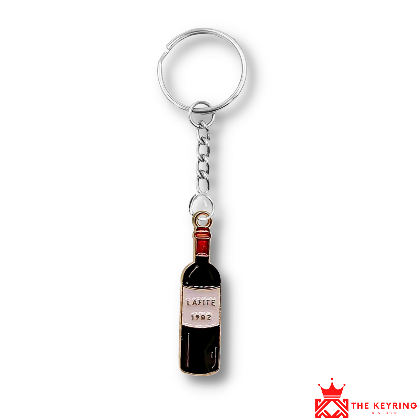 Red Wine bottle Keyring