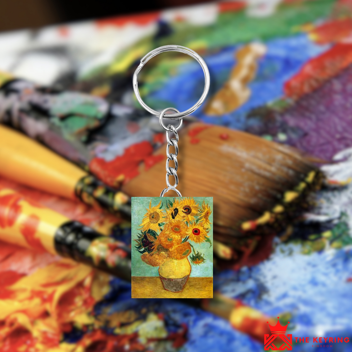 Sunflower's Painting Keyring