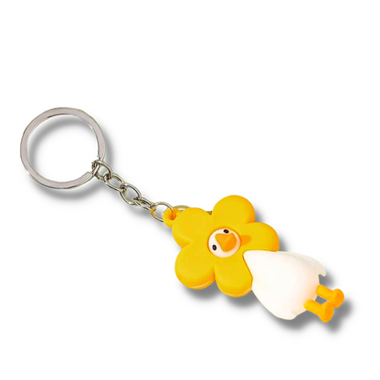 Flower Ducky Keyring